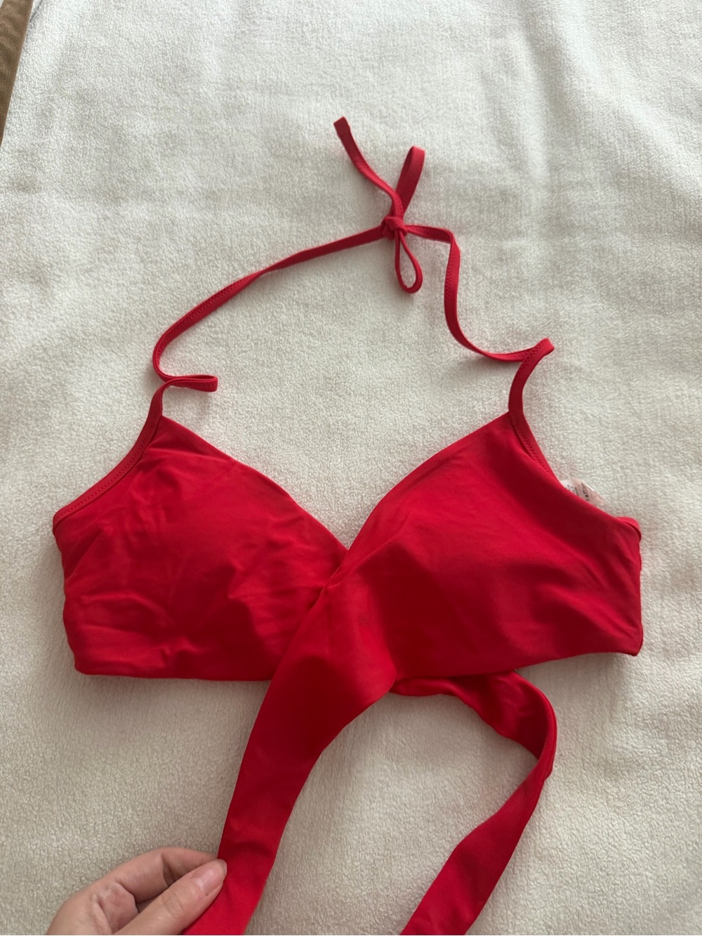 1 aerie bathing suit tops and aerie sarong! Red top- M